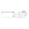 DOOR CLOSER ASSA DC140 BC with arm ALUMINIUM/SILVER (suitable for fire doors)