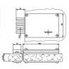 RIM LOCK FOR GARAGE AND GATE DOORS (for left handed doors)