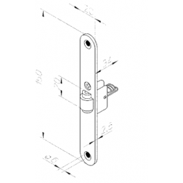 RULLASALPA - LUKKO ABLOY 4238 MESSINGINVÄRINEN JAUHEMAALATTU TERÄS