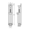 UKSESTOPPER 157X29mm VAJUTATAV RST