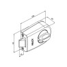 PINDLUKK ABLOY RI 213 KORPUS VÄLJAPOOLE AVANEVATELE USTELE 3.4 (tuletõkkeuksele)M + VASTUS RI410