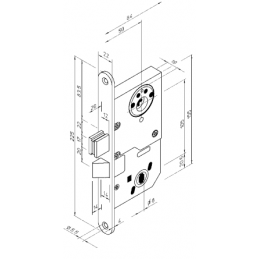 HIGH SECURITY MORTISE LOCK ABLOY LC210 RIGHT