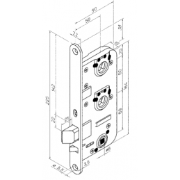 MORTISE LOCK ABLOY LC121 RIGHT