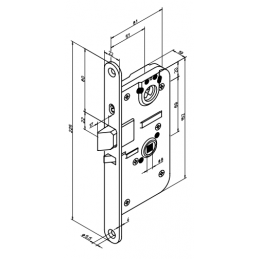 LUKKORUNKO ABLOY EXIT LE180 HUULTAMATTOMALLE OVELLE VASEN