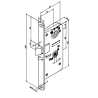 MORTISE LOCK ABLOY EXIT LE184-4 FOR FLUSH DOORS RIGHT