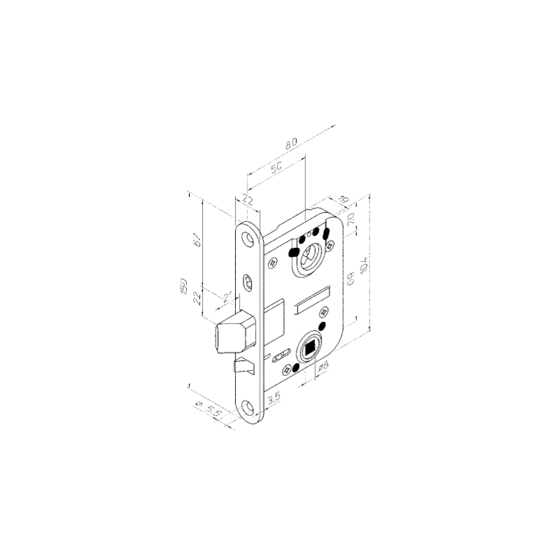 MORTISE LOCK ABLOY 4190 LEFT