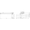 DOOR CLOSER ABLOY DC336 BC WHITE, EN 3-5, 100kg, 1250mm