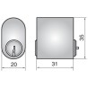 CYLINDER ASSA 1301 CHROME OUTDOOR