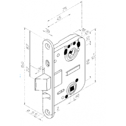 LOCK CASE ABLOY 4260, RIGHT