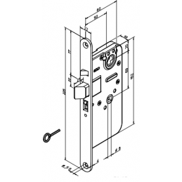 LUKKORUNKO ABLOY LC102 VASEN