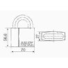 RIIPPULUKKO ABLOY PL 350/25C CLASSIC