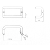 DOOR PULL HANDLE 300/25 SS/POLISHED