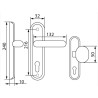 LINK+NUPP PROFIILUKSELE 85mm INOX PAREM