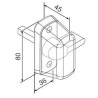 EVAKUATSIOONITEE KOMPLEKT LINGI ASEMELE ABLOY CH017 CR (profiilustele)